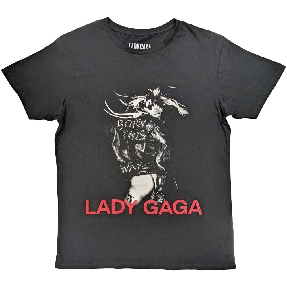 Lady Gaga - Leather Jacket Heren Tshirt - Zwart
